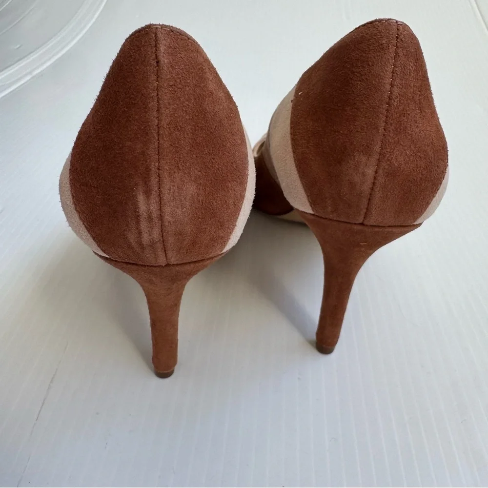 BCBGeneration patchwork suede Tan and Brown Heels